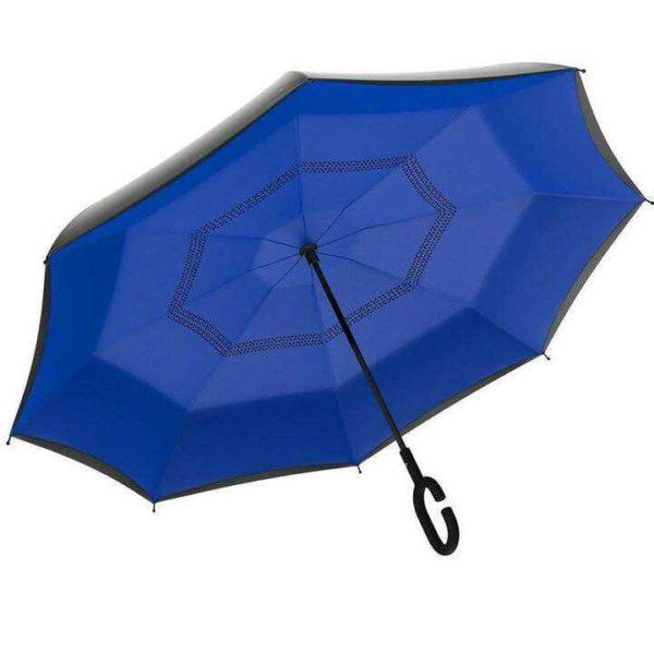 Umbrella Reverse Windproof Folding Double Layer Umbrellas Stand Inside Sunny and Rainy Men and Women