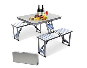 Aluminium Alloy Outdoor Camping Picnic Table Integrated Folding Table and Chair